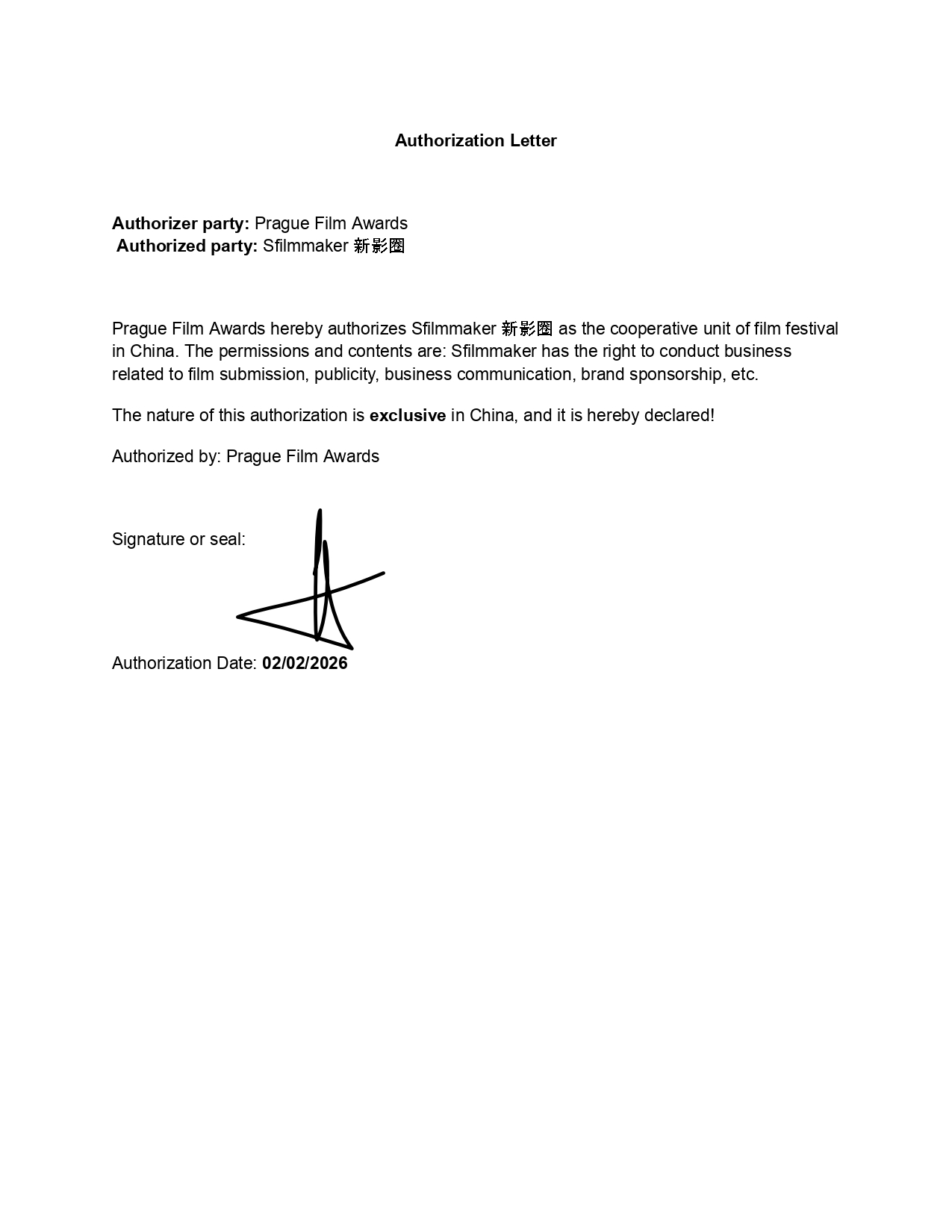 Authorization Letter