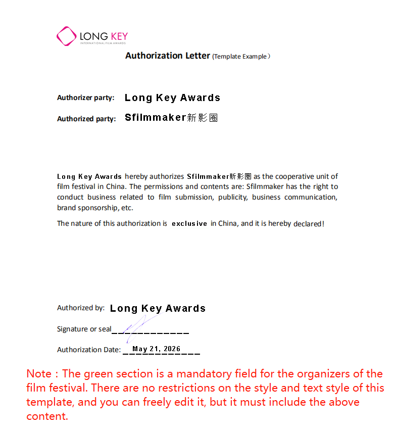 Authorization Letter